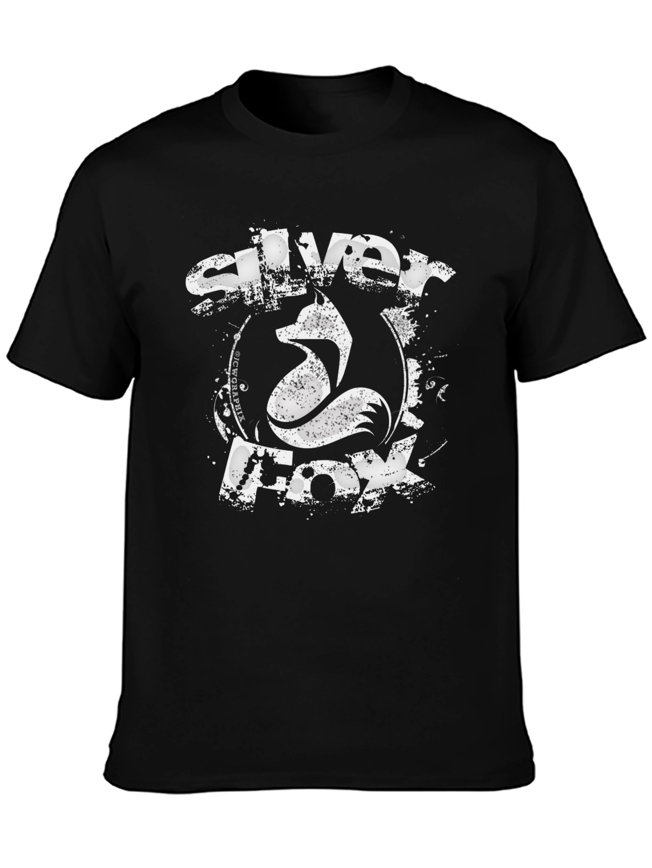 Silver Fox Graphic Tee - Mens Black T-Shirt