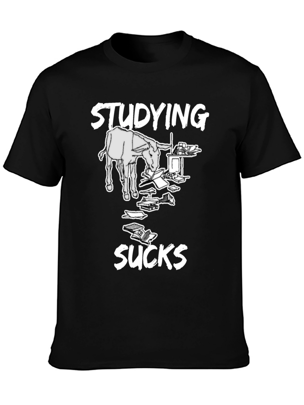 Studying Sucks T-Shirt - Novelty Donkey Design