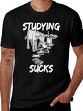 Studying Sucks T-Shirt - Novelty Donkey Design