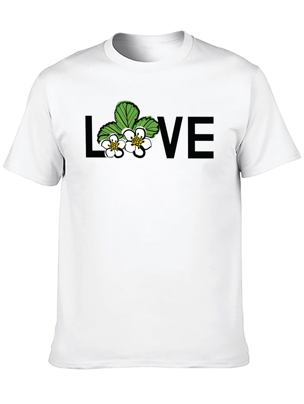 Floral Love Graphic Black T-Shirt