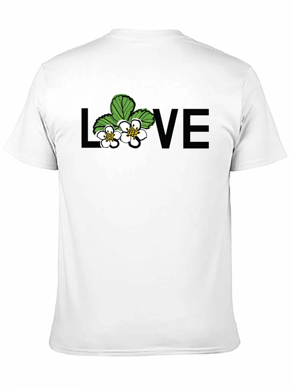 Floral Love Graphic Black T-Shirt