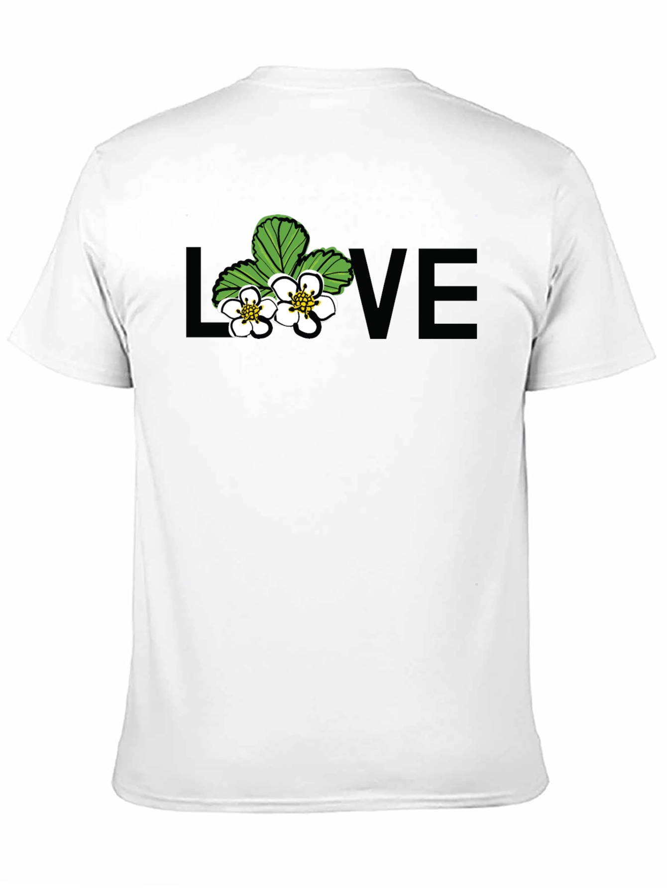 Floral Love Graphic Black T-Shirt