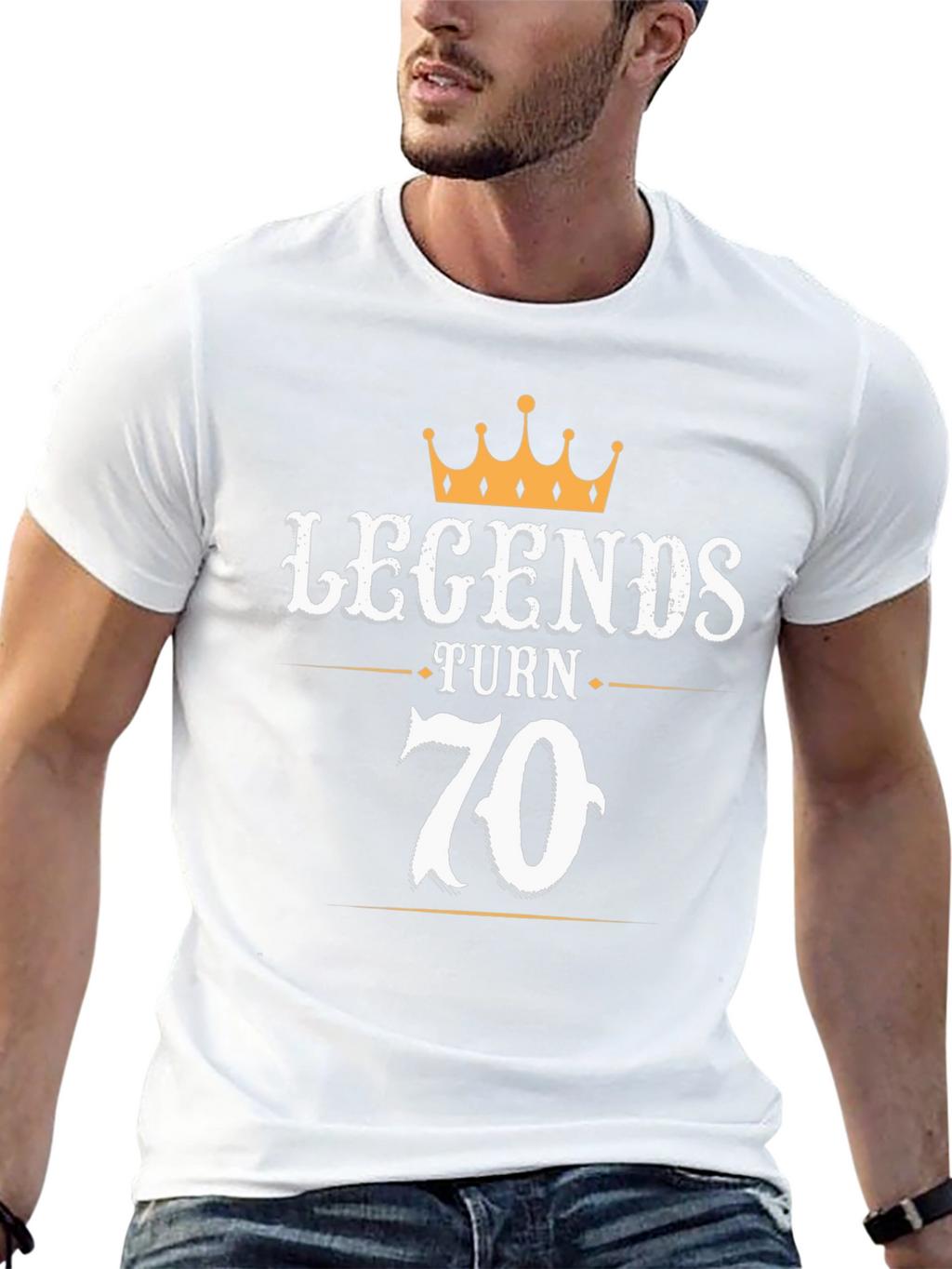Legends Turn 70 Black Graphic T-Shirt