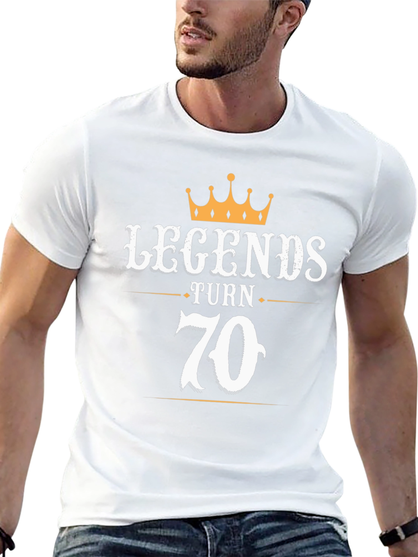 Legends Turn 70 Black Graphic T-Shirt