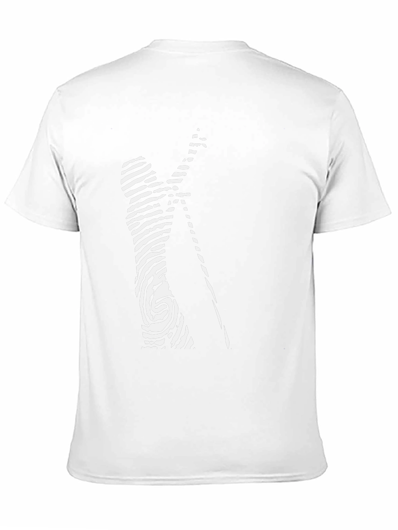 Modern Art Black T-Shirt: Fingerprint Musician