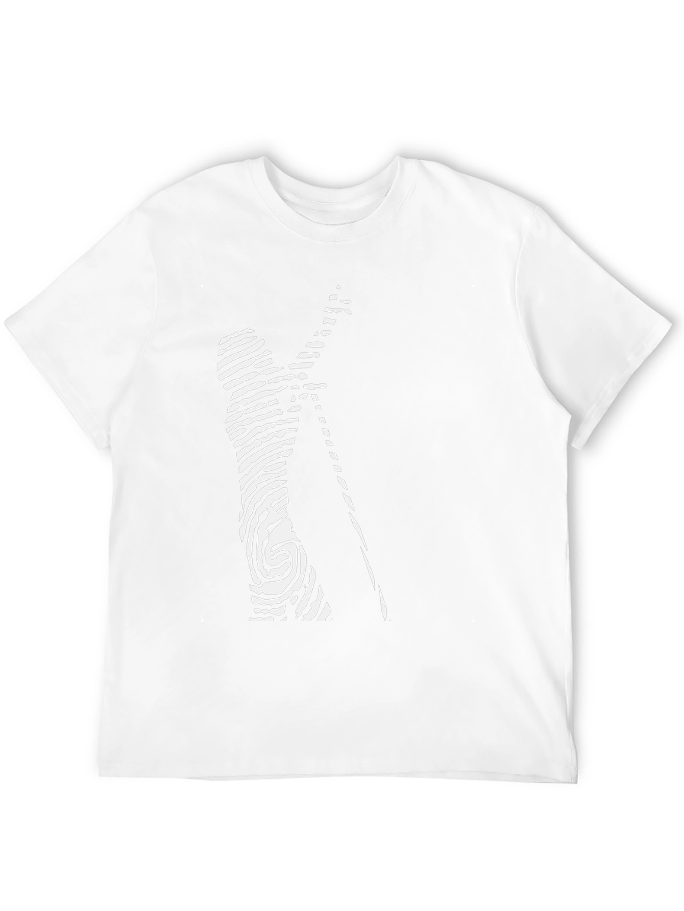 Modern Art Black T-Shirt: Fingerprint Musician