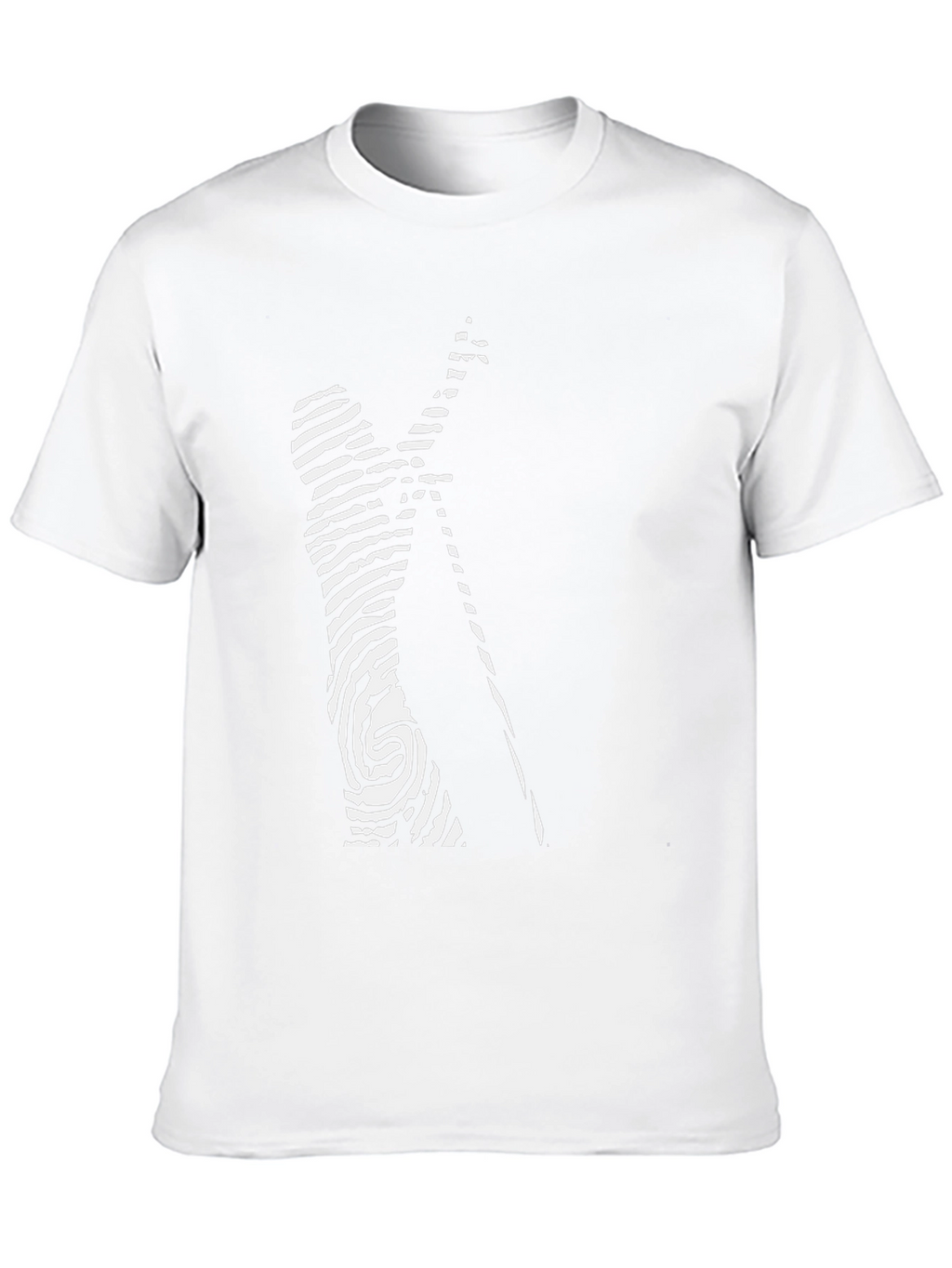 Modern Art Black T-Shirt: Fingerprint Musician