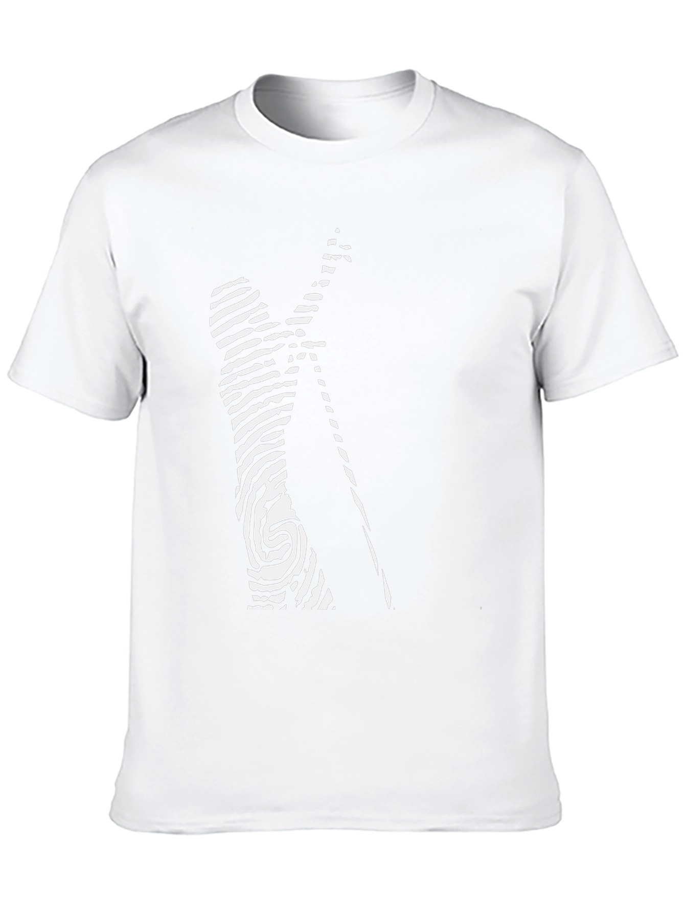 Modern Art Black T-Shirt: Fingerprint Musician