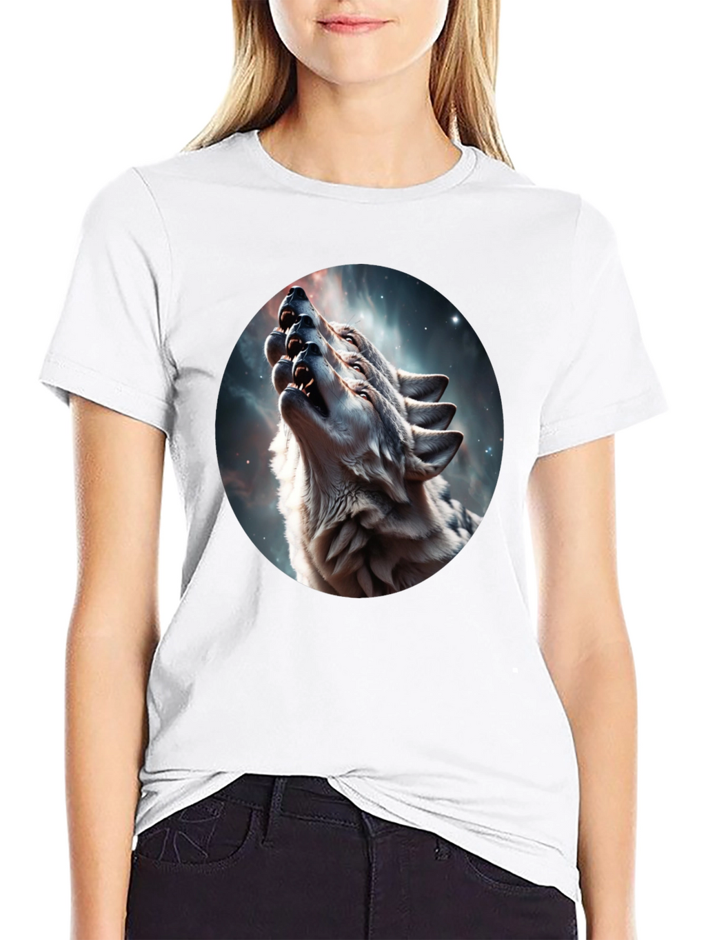 Wolf Pack Howling Galaxy Tee