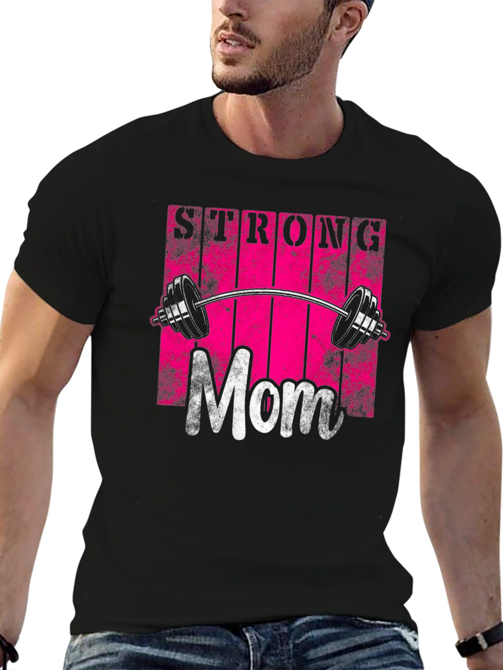 Strong Mom Graphic Tee - Fitness Design