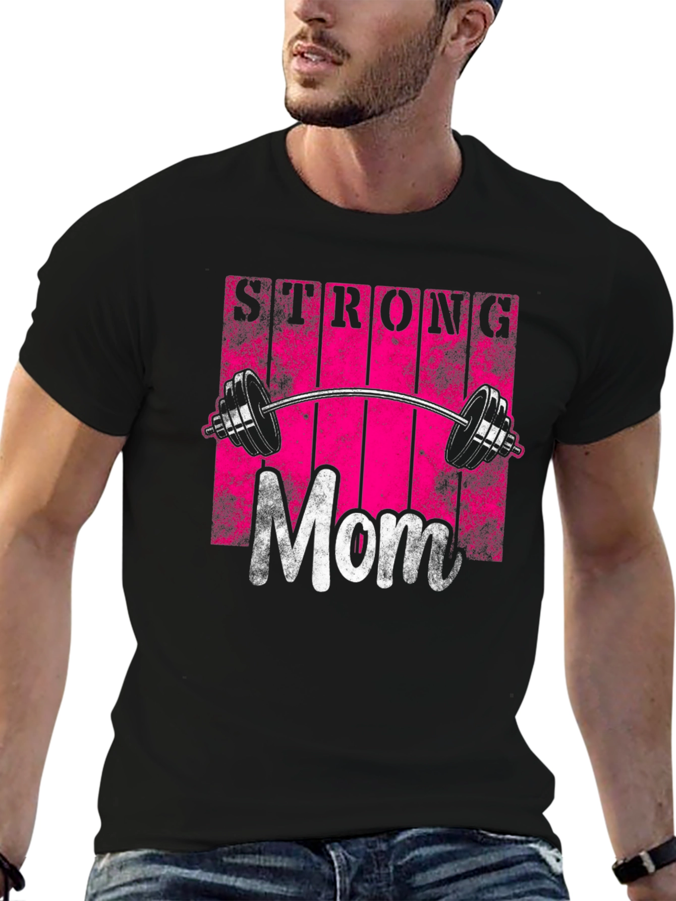 Strong Mom Graphic Tee - Fitness Design