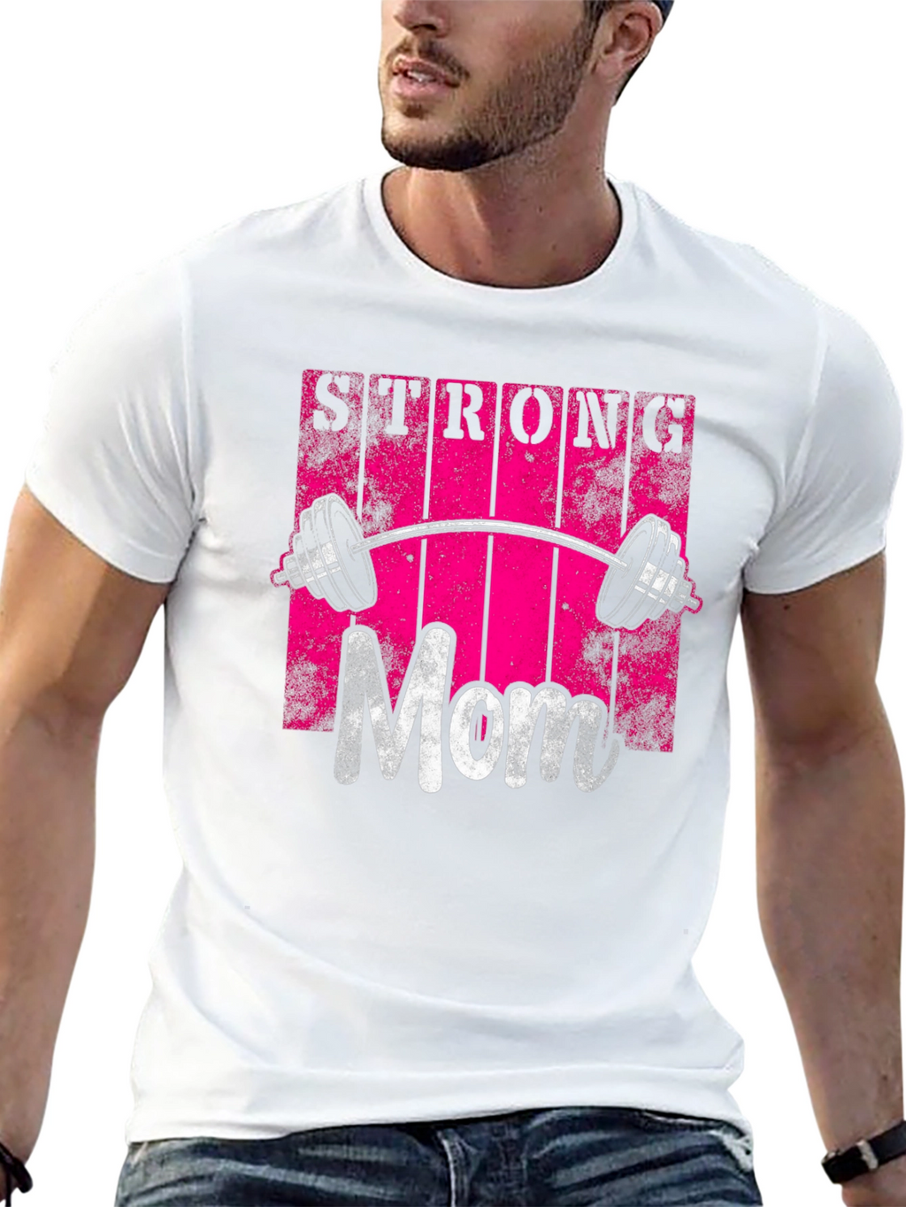 Strong Mom Graphic Tee - Fitness Design