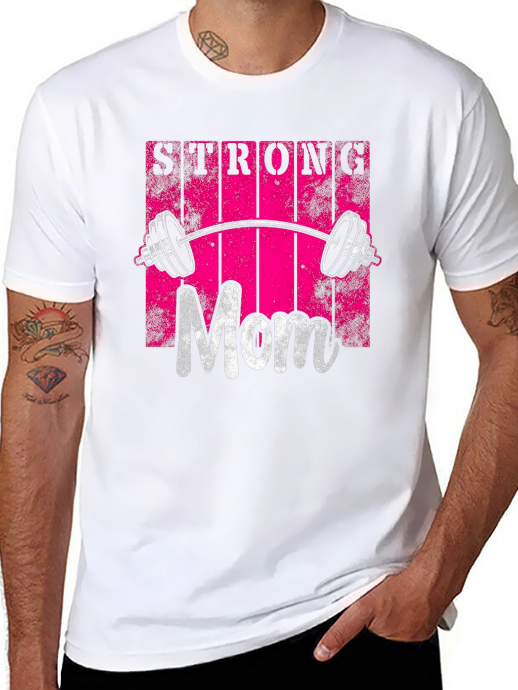 Strong Mom Graphic Tee - Fitness Design