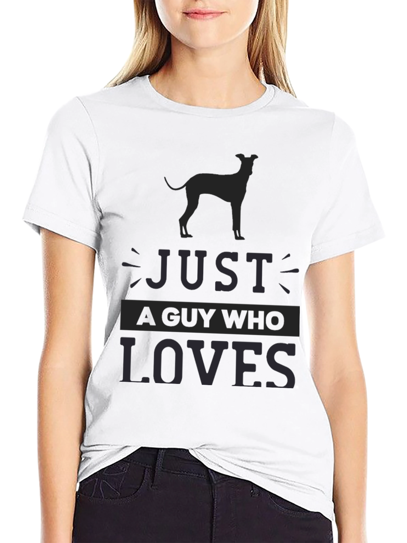 Mens Just A Guy Who Loves Dog Breed T-Shirt