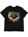 Eye Castle Graphic Tee - Surreal Fantasy Art Shirt