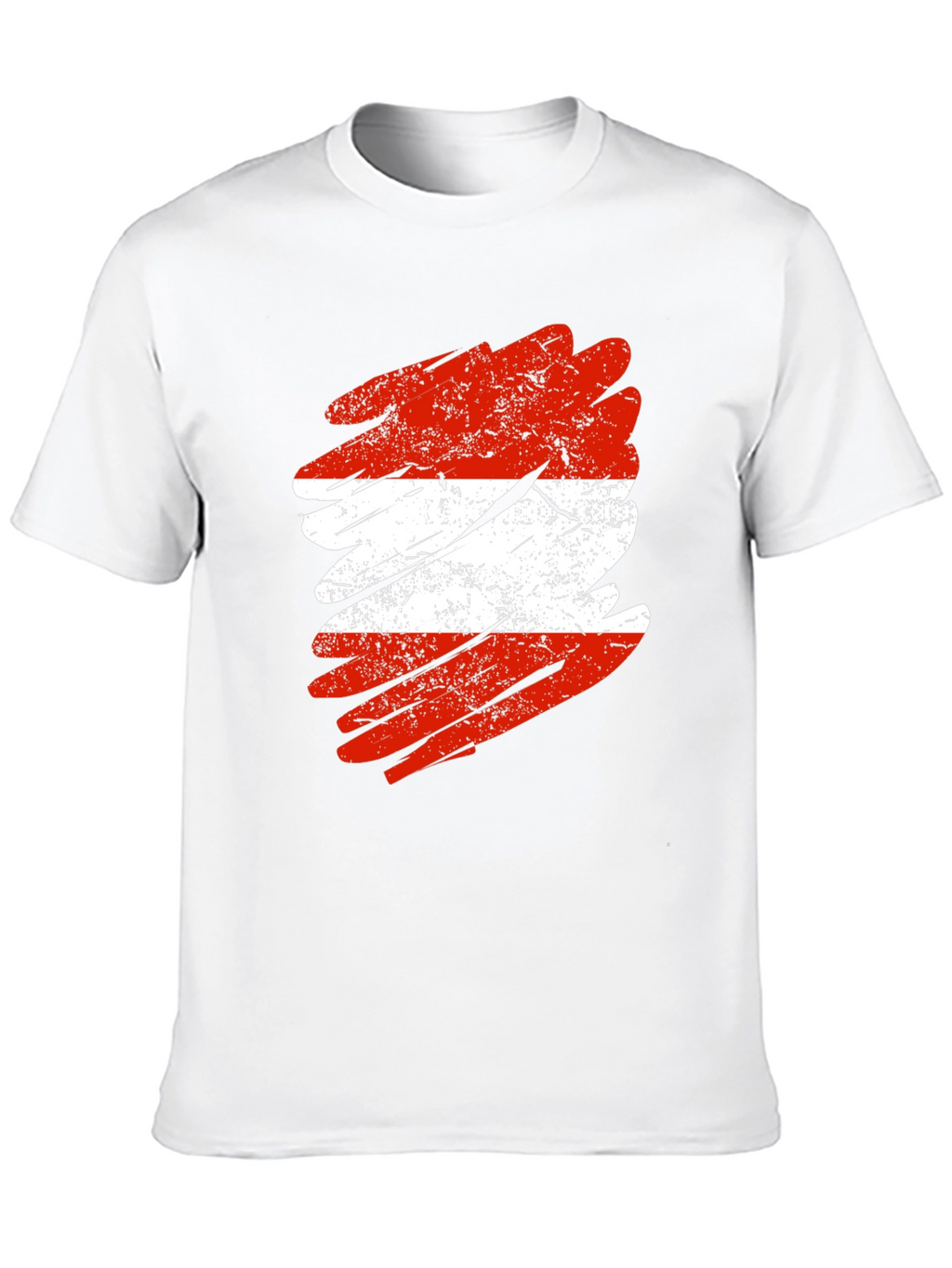 Austria Flag Grunge Style Black T-Shirt