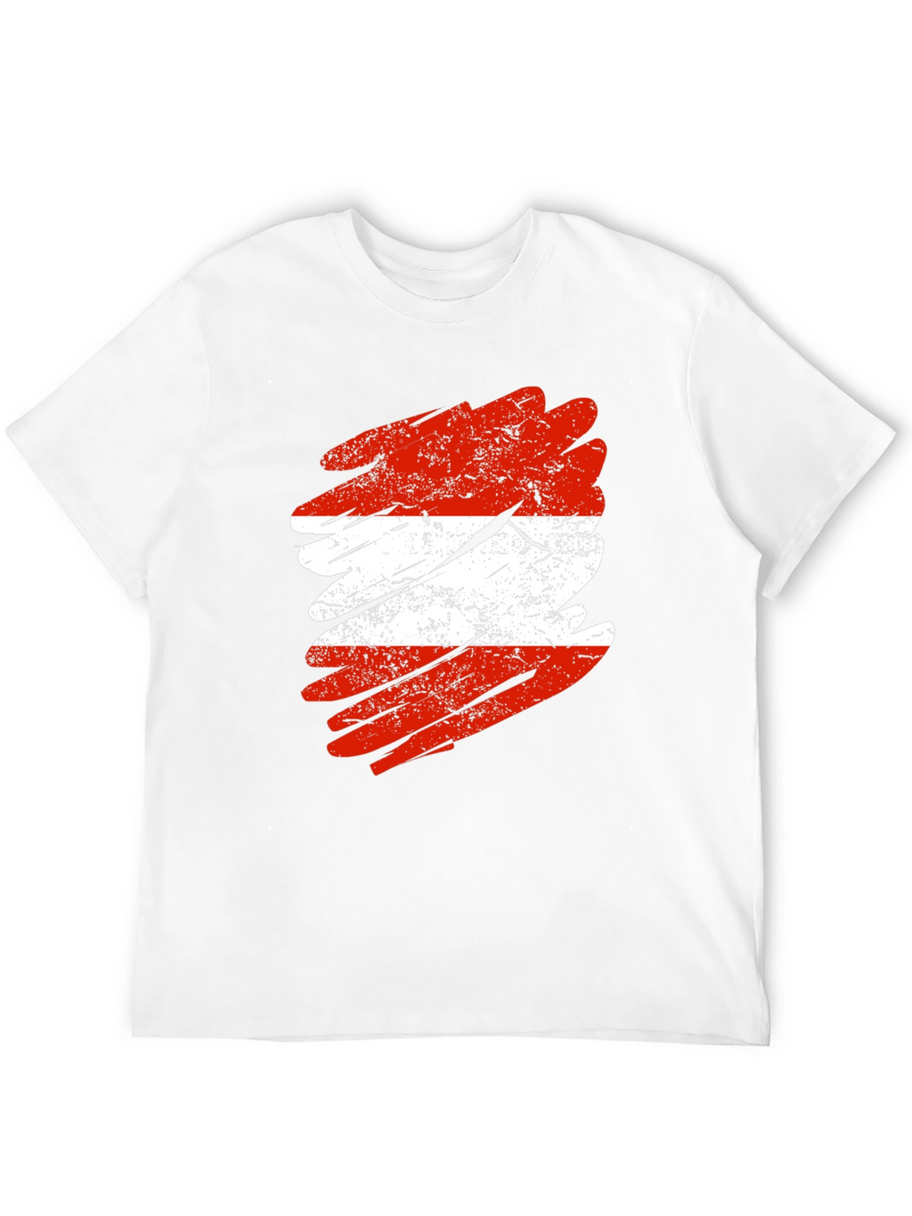 Austria Flag Grunge Style Black T-Shirt