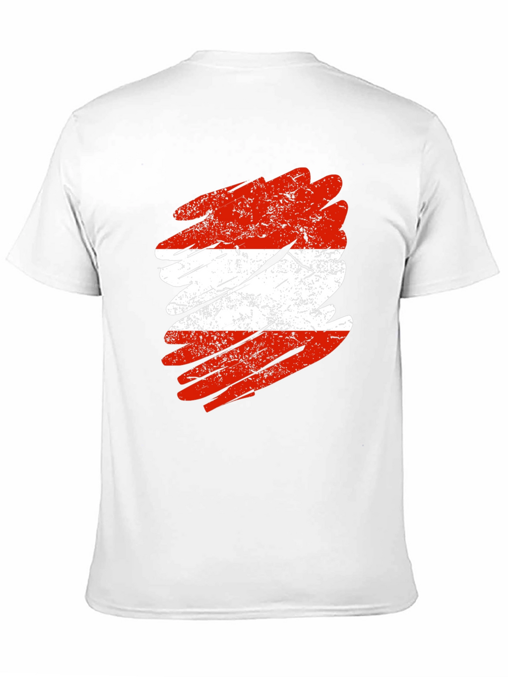 Austria Flag Grunge Style Black T-Shirt
