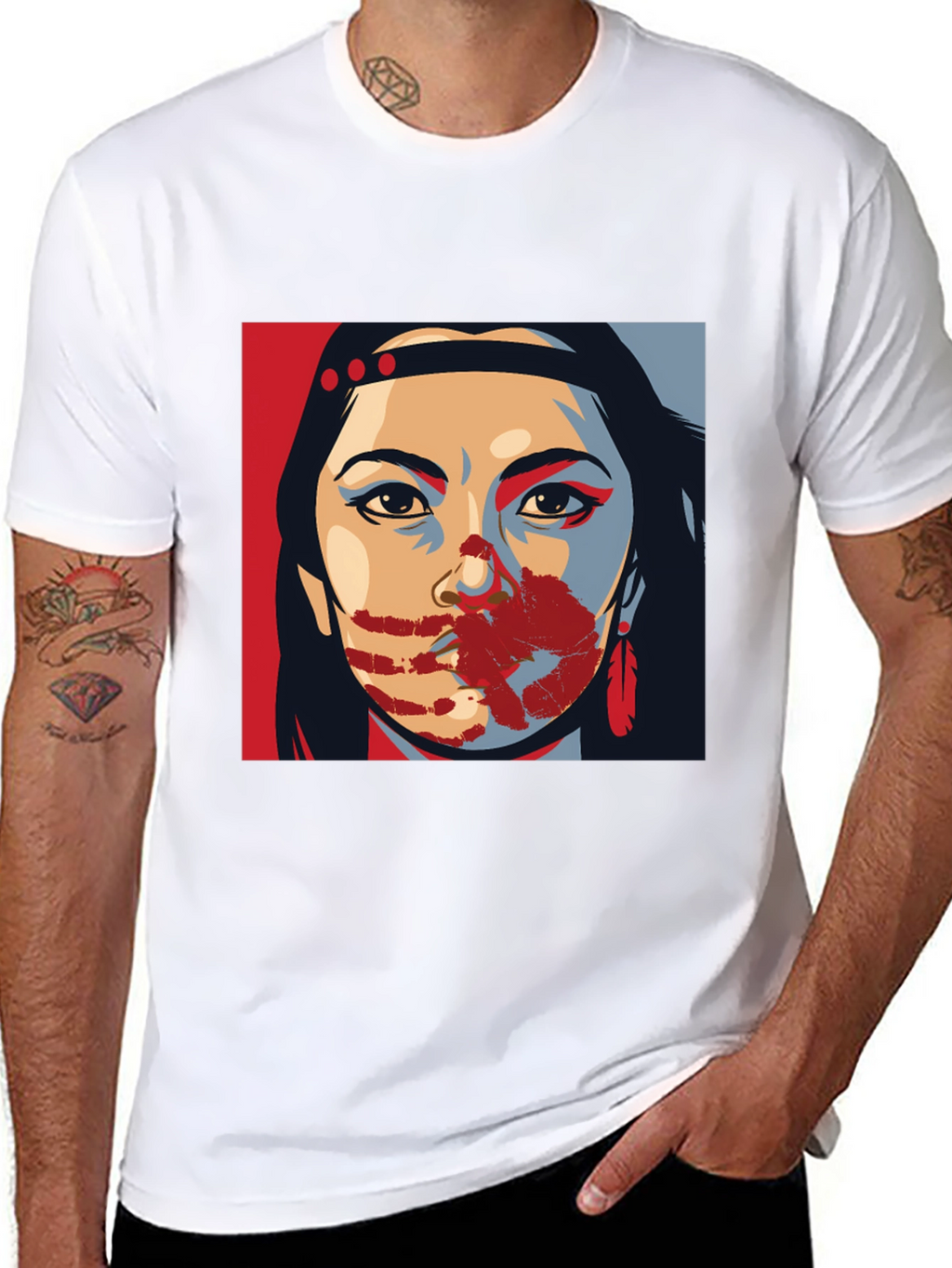 Native American Woman T-Shirt: Bold Statement Tee