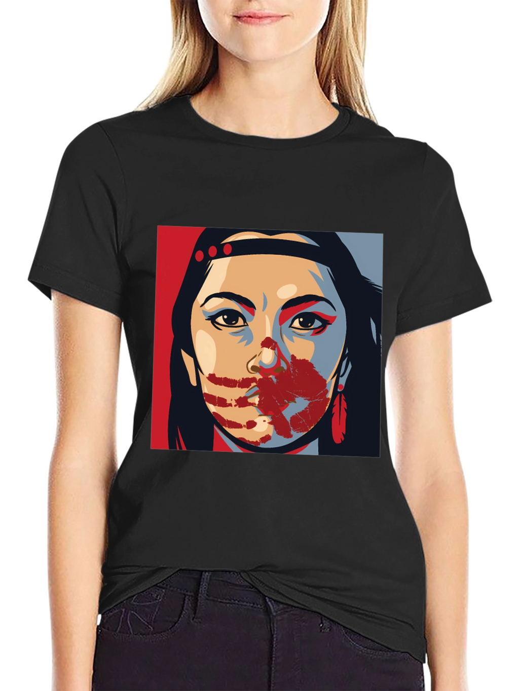 Native American Woman T-Shirt: Bold Statement Tee