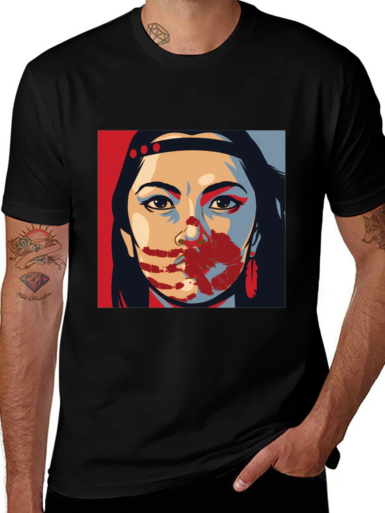 Native American Woman T-Shirt: Bold Statement Tee