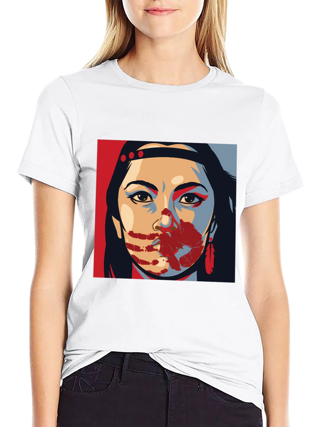 Native American Woman T-Shirt: Bold Statement Tee