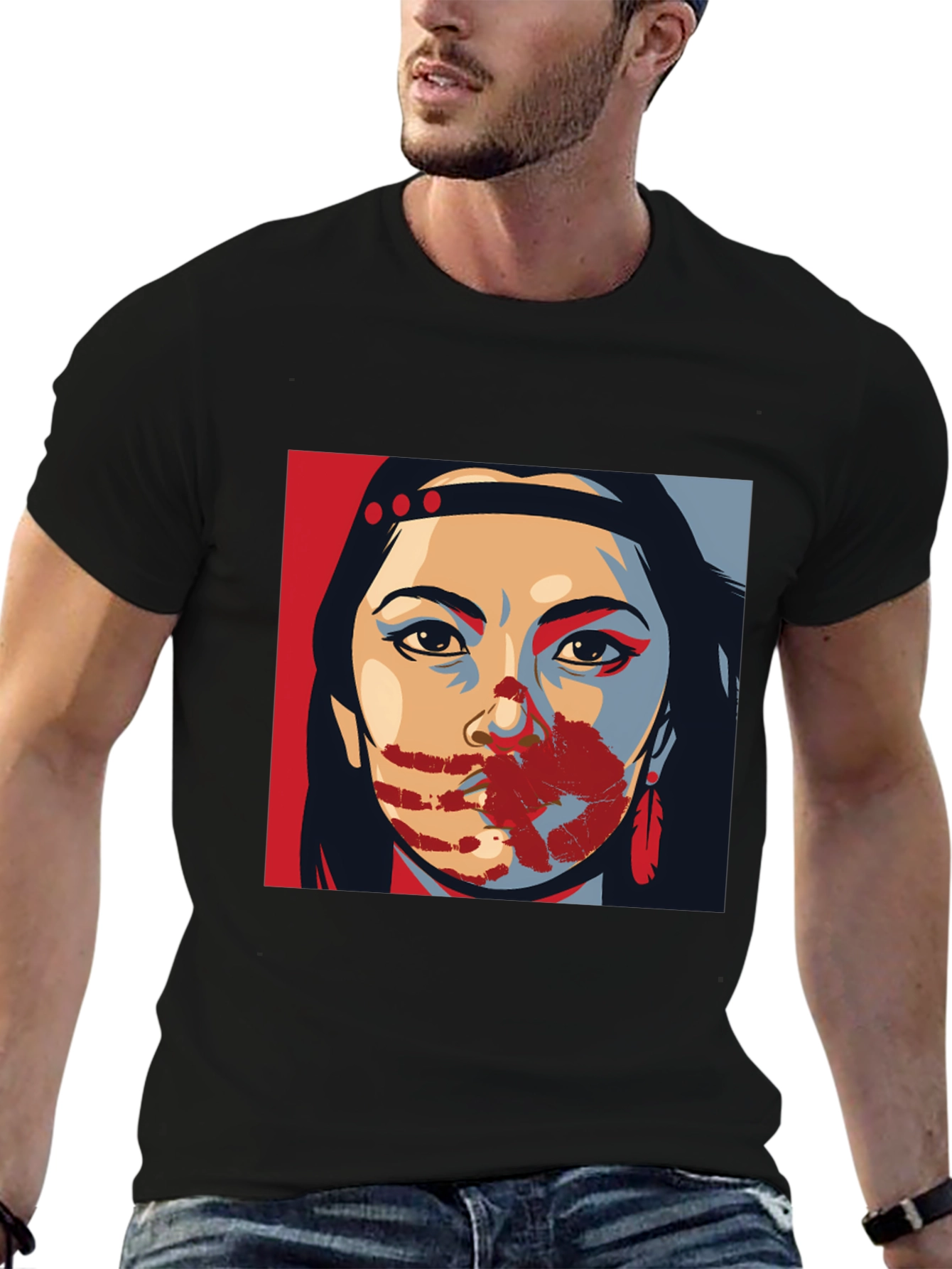 Native American Woman T-Shirt: Bold Statement Tee