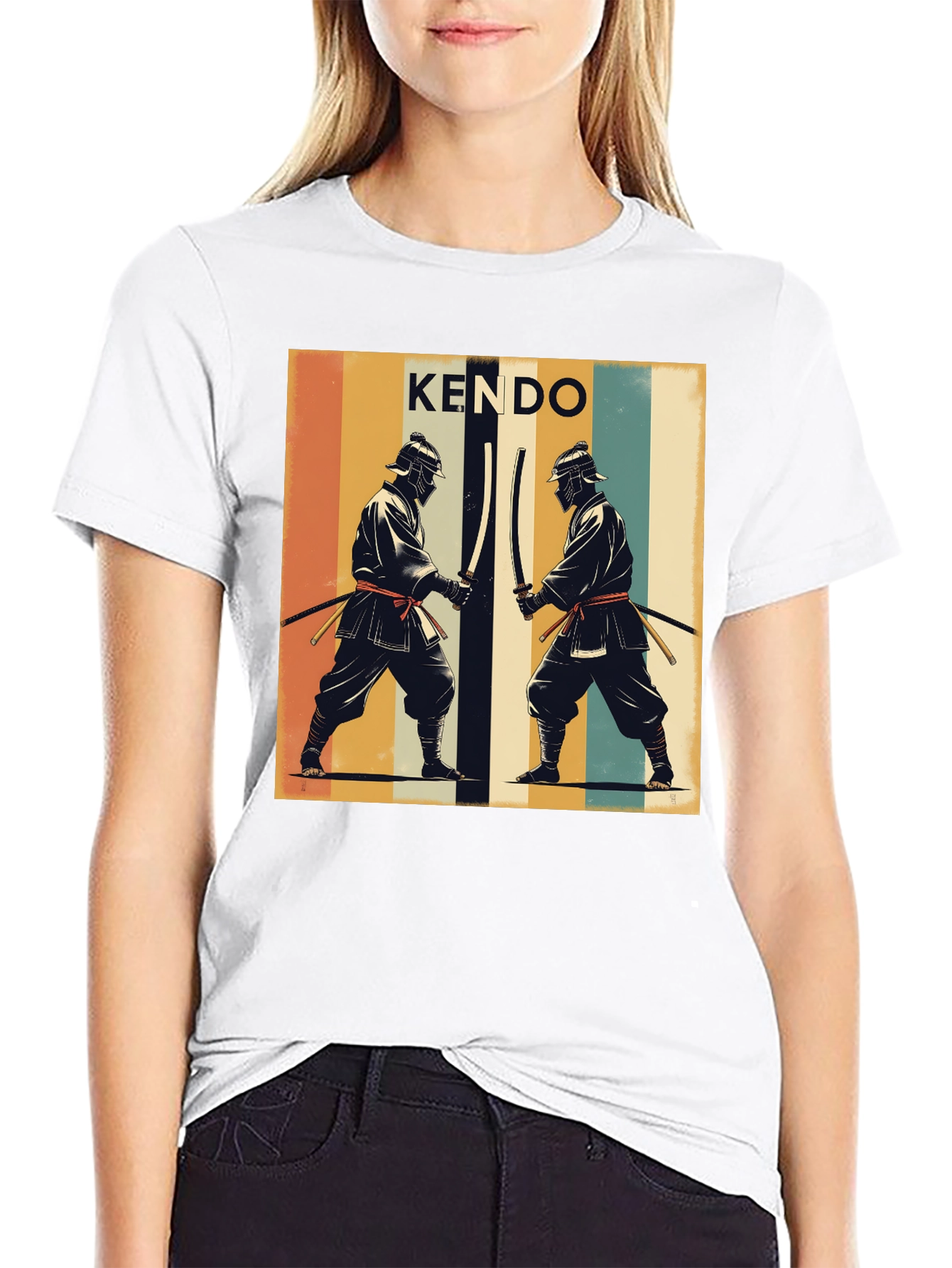 Kendo Retro Graphic Tee - Black Cotton T-Shirt