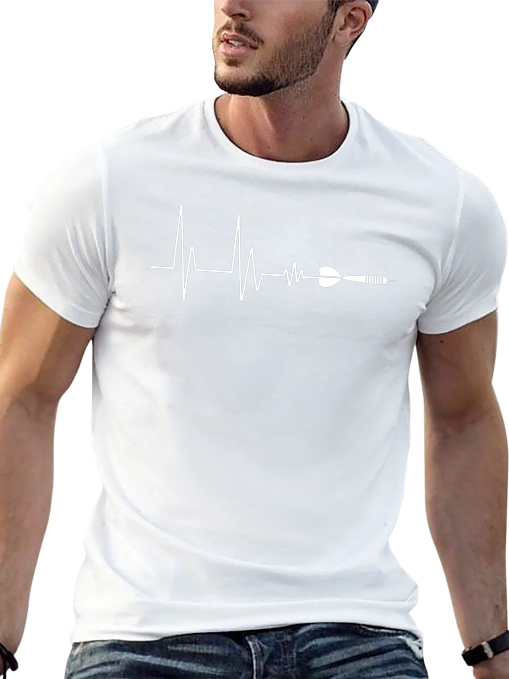 Dart Heartbeat T-Shirt - Black Casual Style