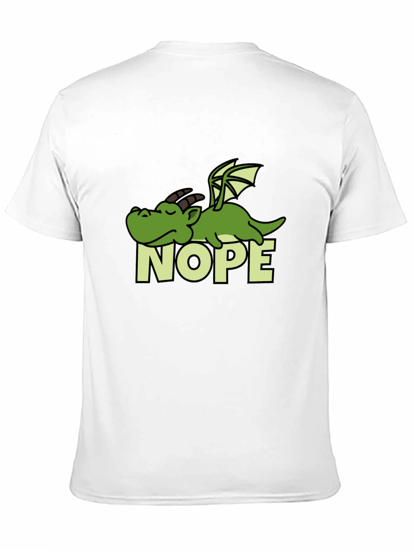 Nope Dragon Graphic Tee - Lazy Humor T-Shirt