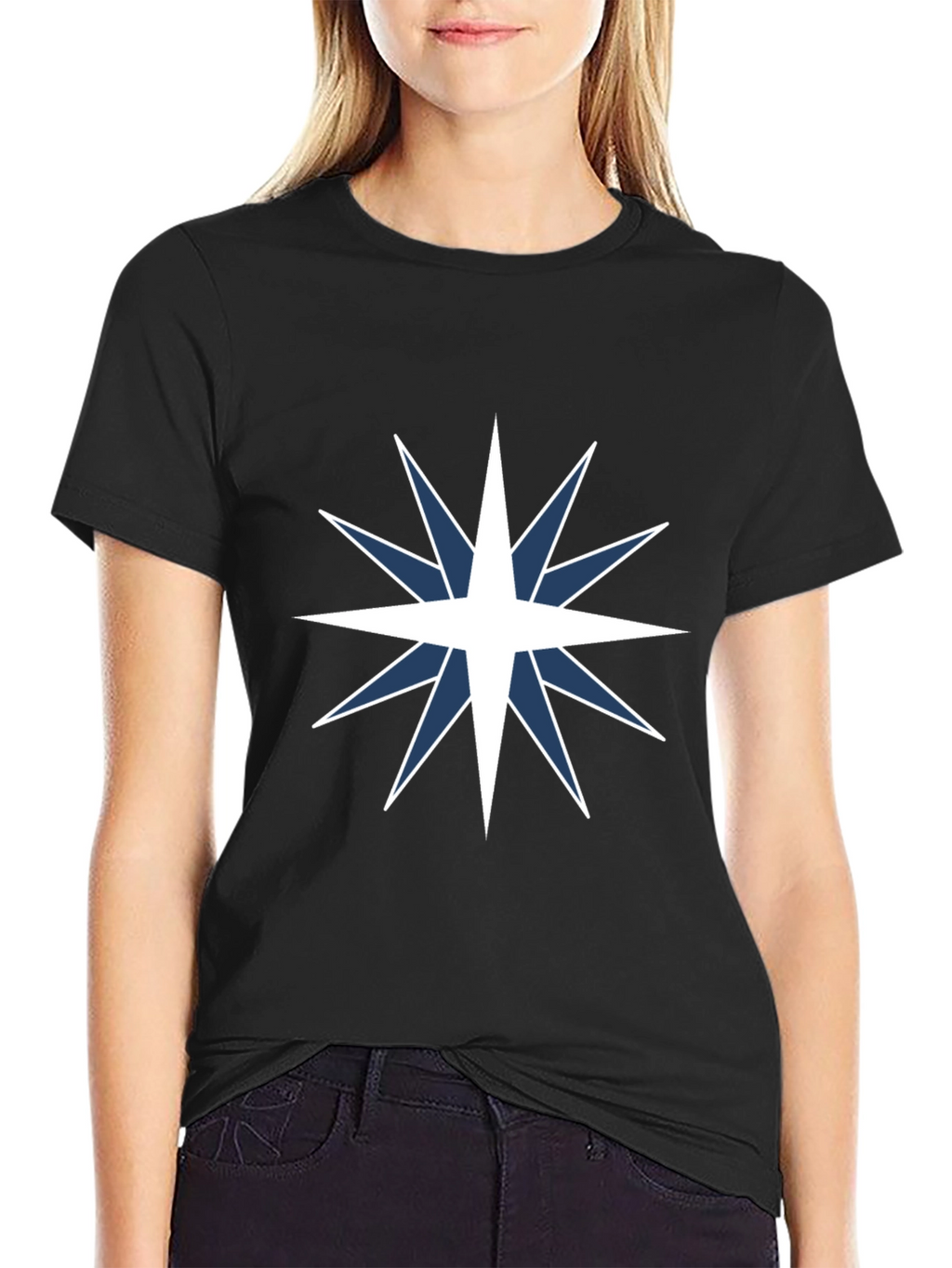 Star Compass Graphic Tee - Black