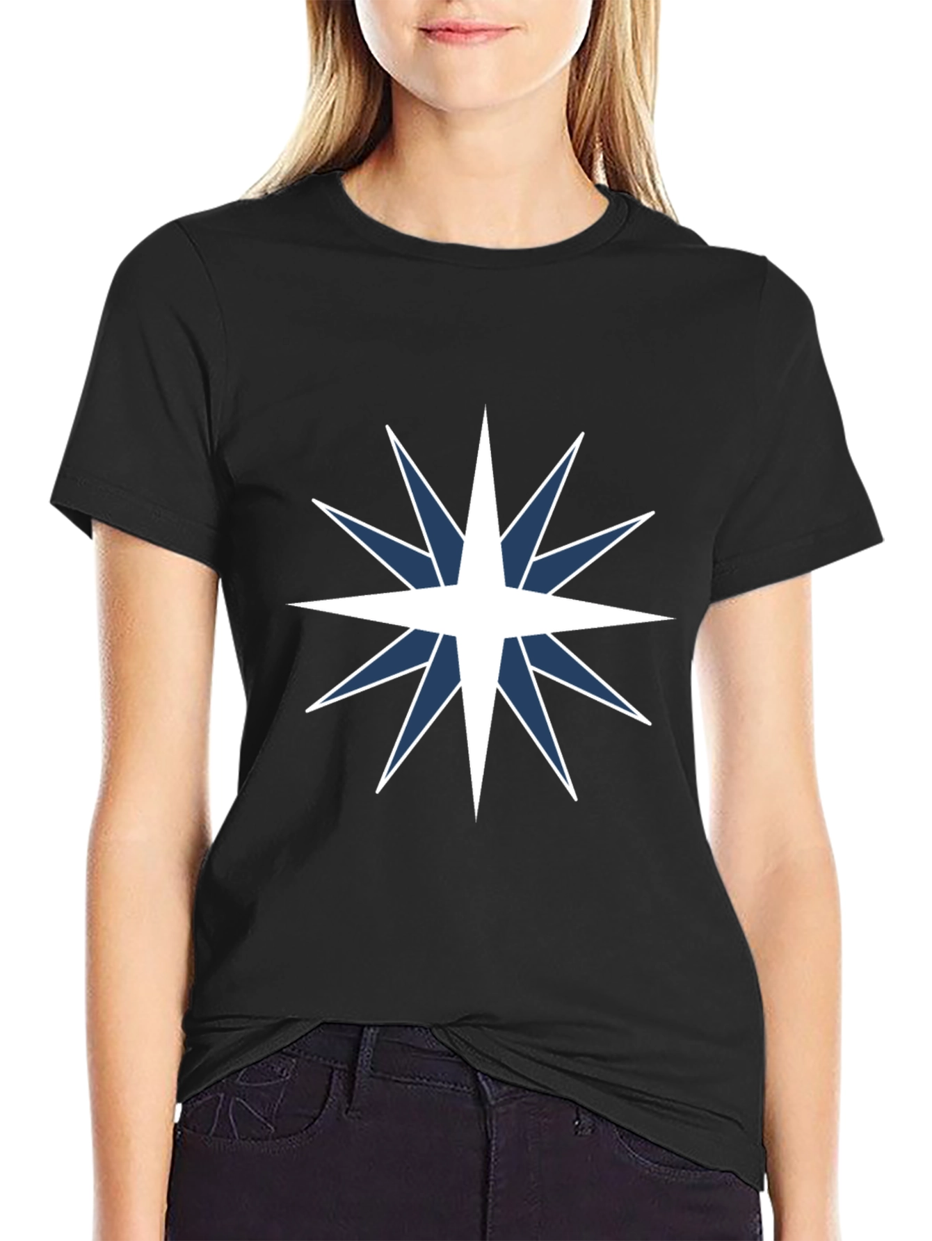 Star Compass Graphic Tee - Black