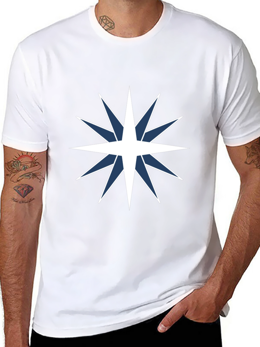 Star Compass Graphic Tee - Black