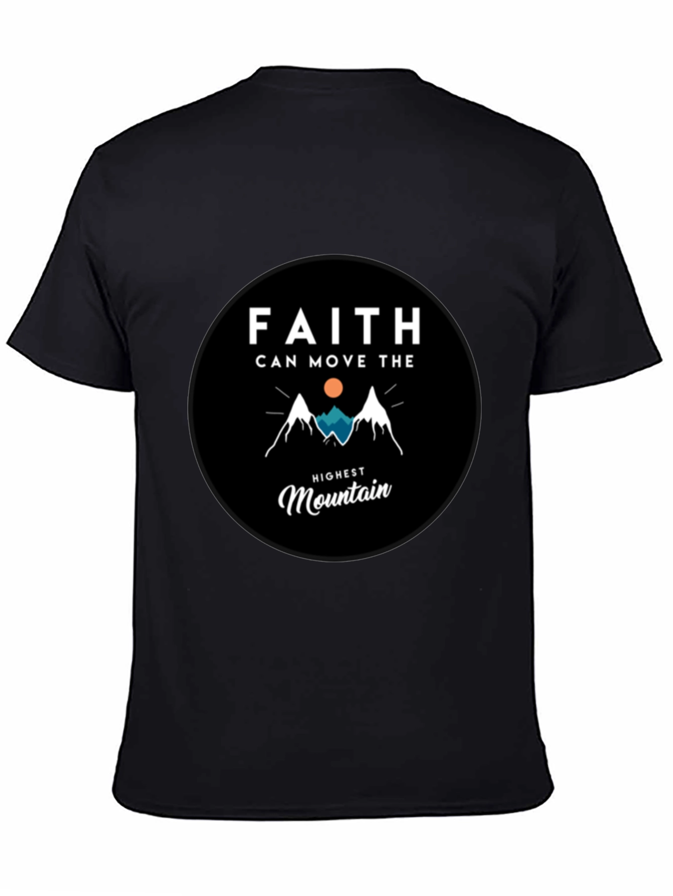 Faith Moves Mountains Graphic Tee - Black