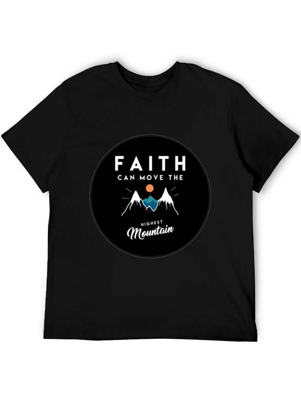 Faith Moves Mountains Graphic Tee - Black