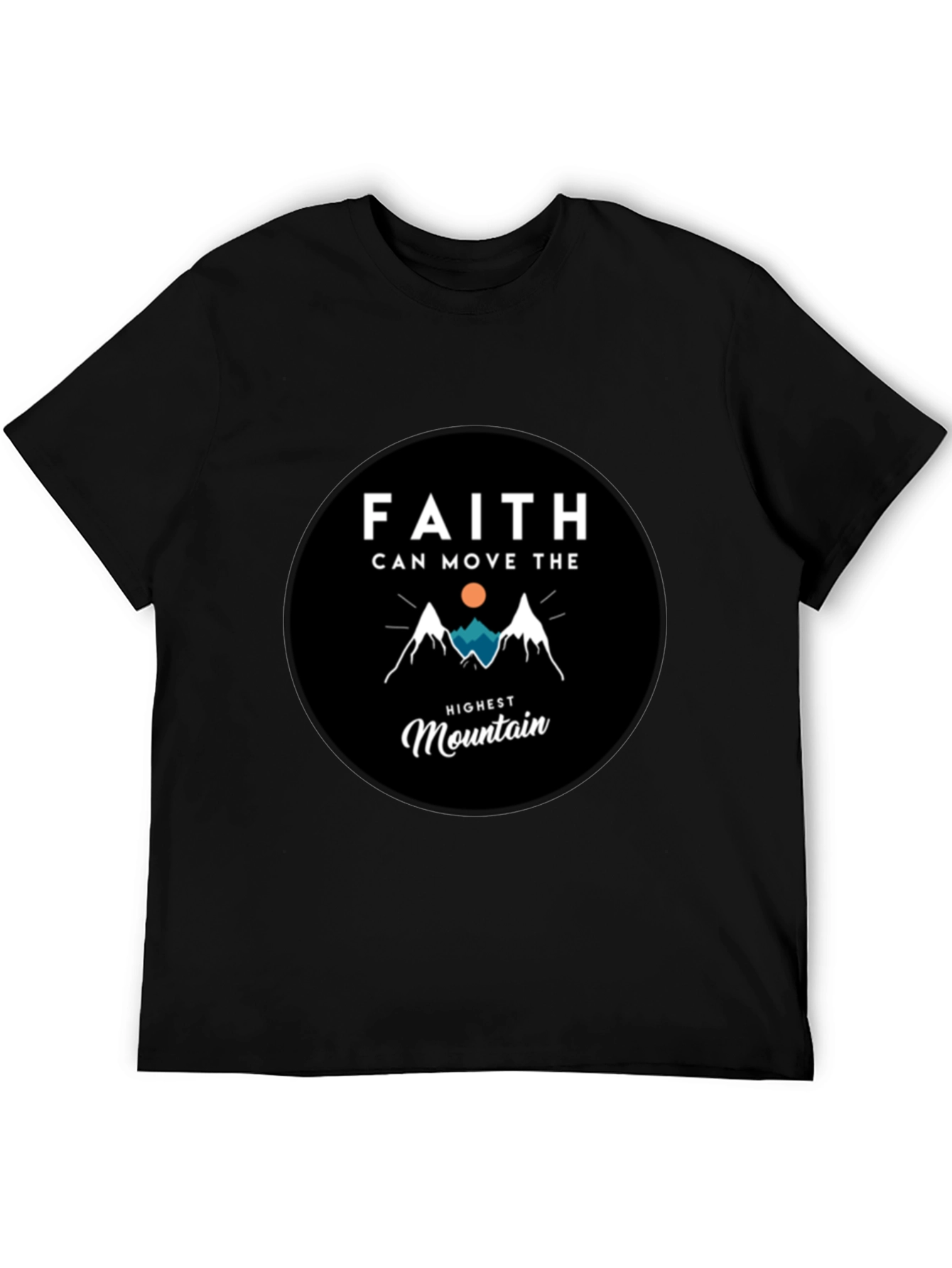Faith Moves Mountains Graphic Tee - Black