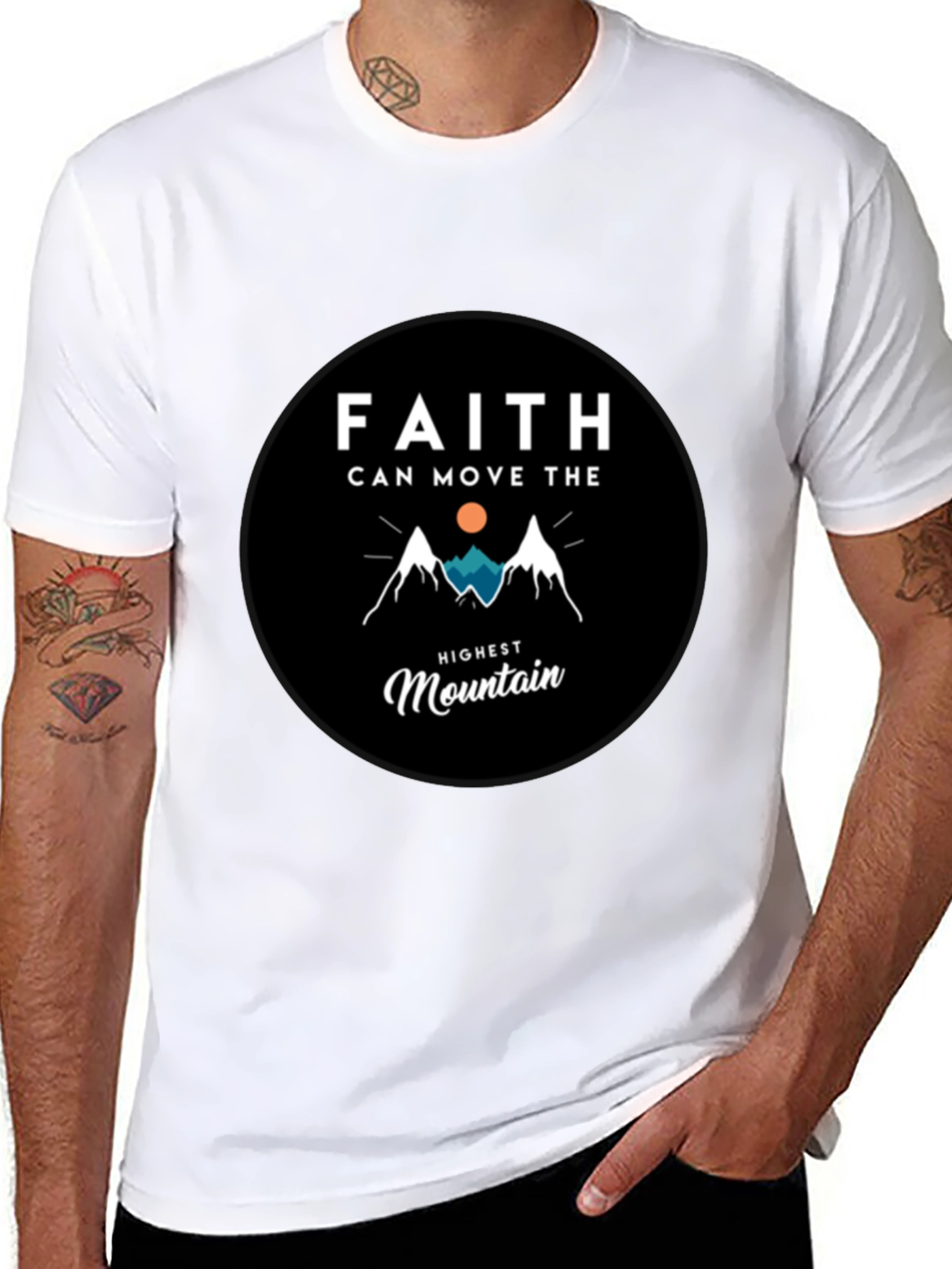 Faith Moves Mountains Graphic Tee - Black