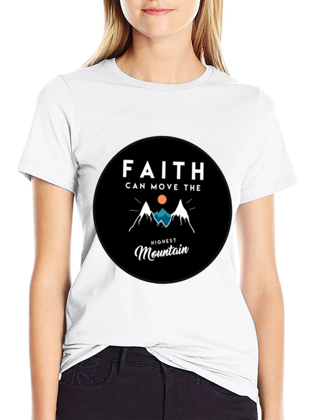 Faith Moves Mountains Graphic Tee - Black