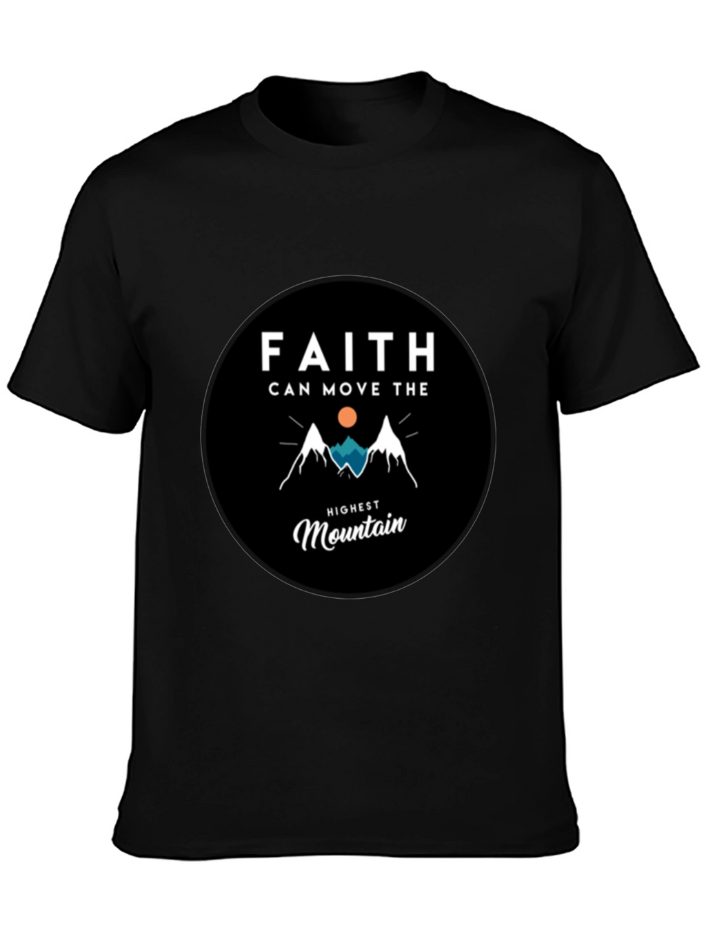 Faith Moves Mountains Graphic Tee - Black