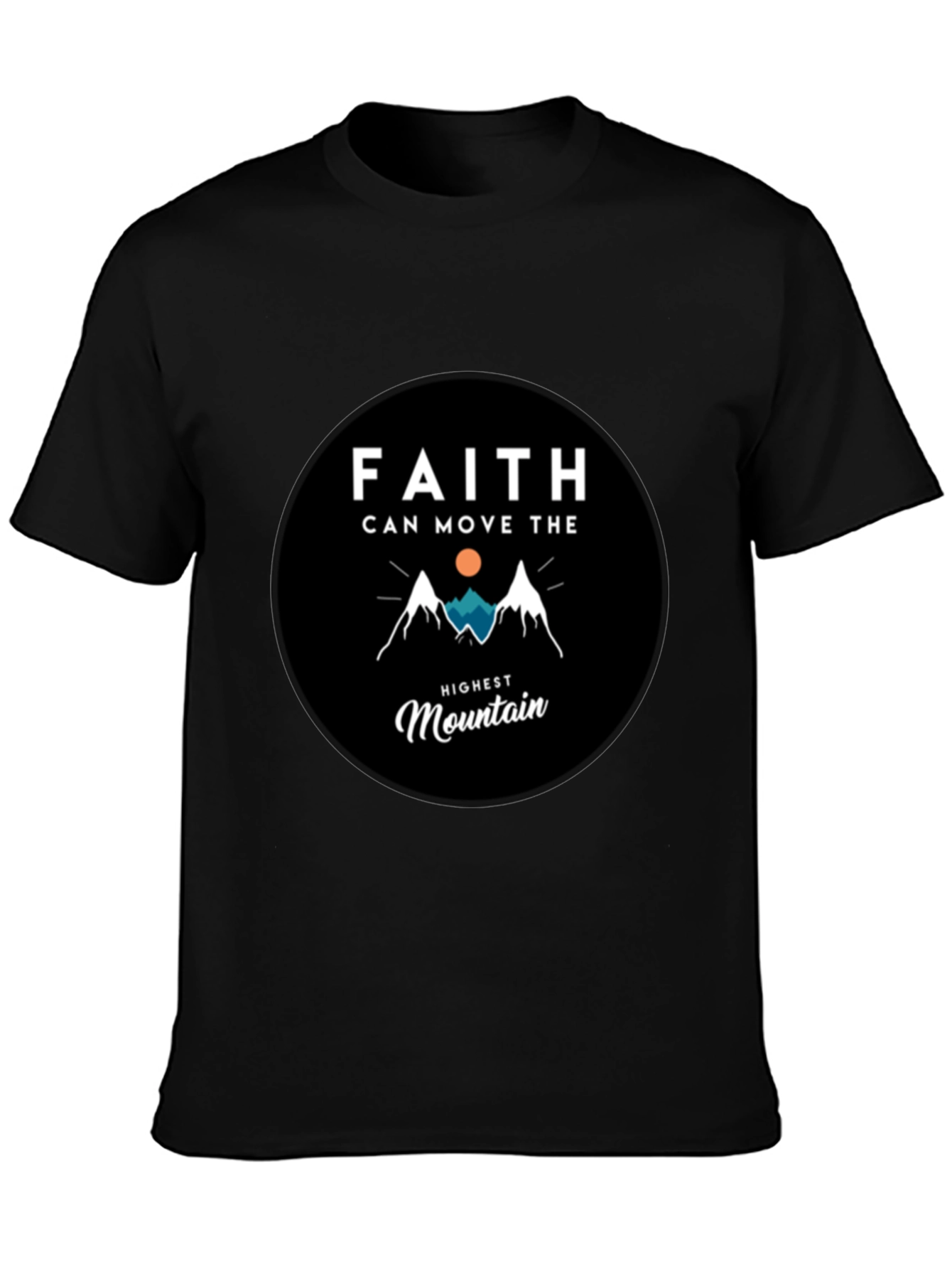 Faith Moves Mountains Graphic Tee - Black