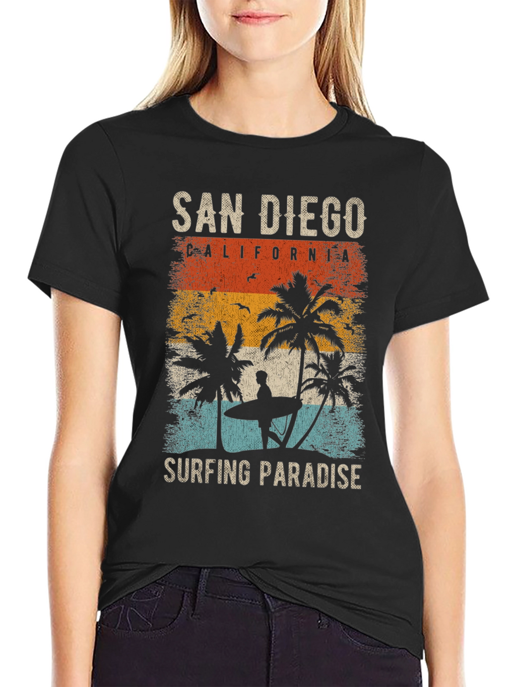 San Diego Surfing Paradise Graphic Tee