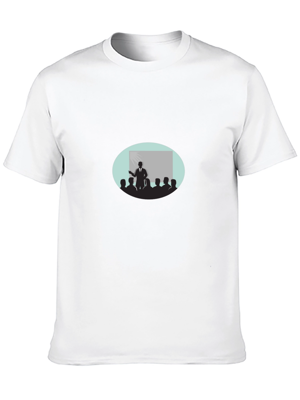 Black T-Shirt with Presentation Graphic