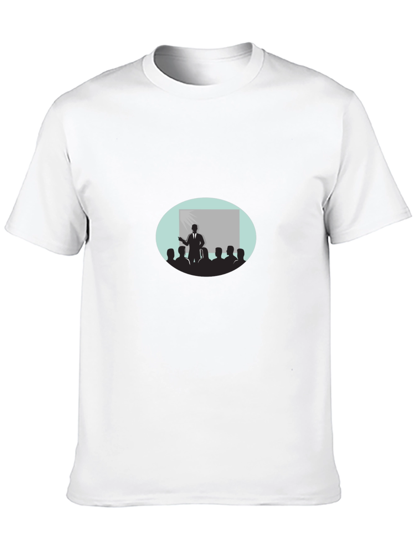 Black T-Shirt with Presentation Graphic