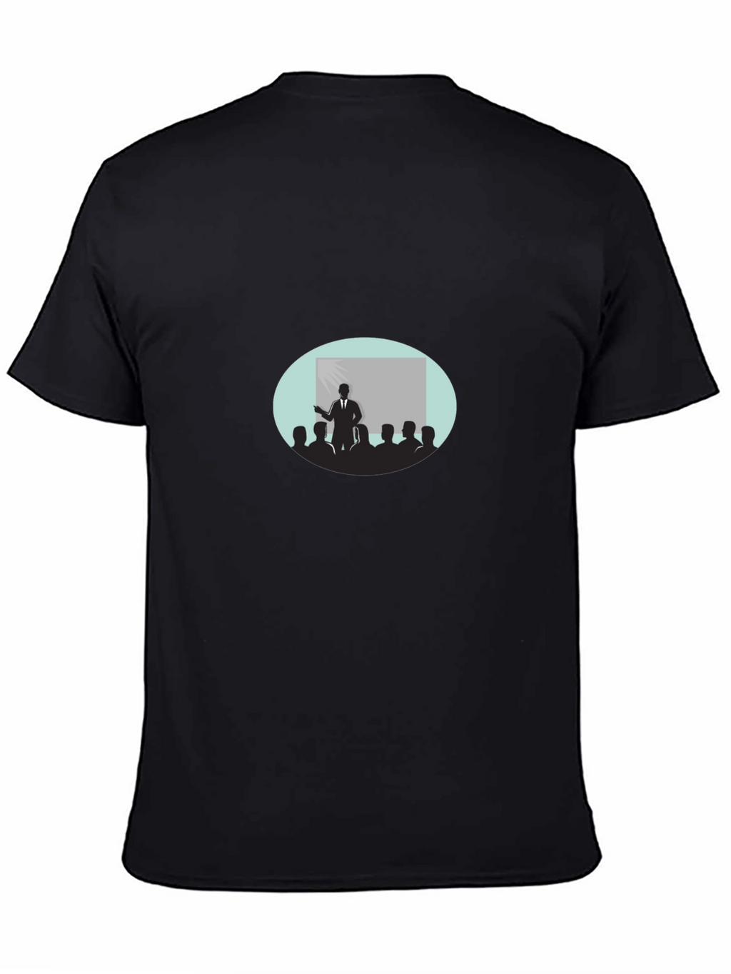 Black T-Shirt with Presentation Graphic