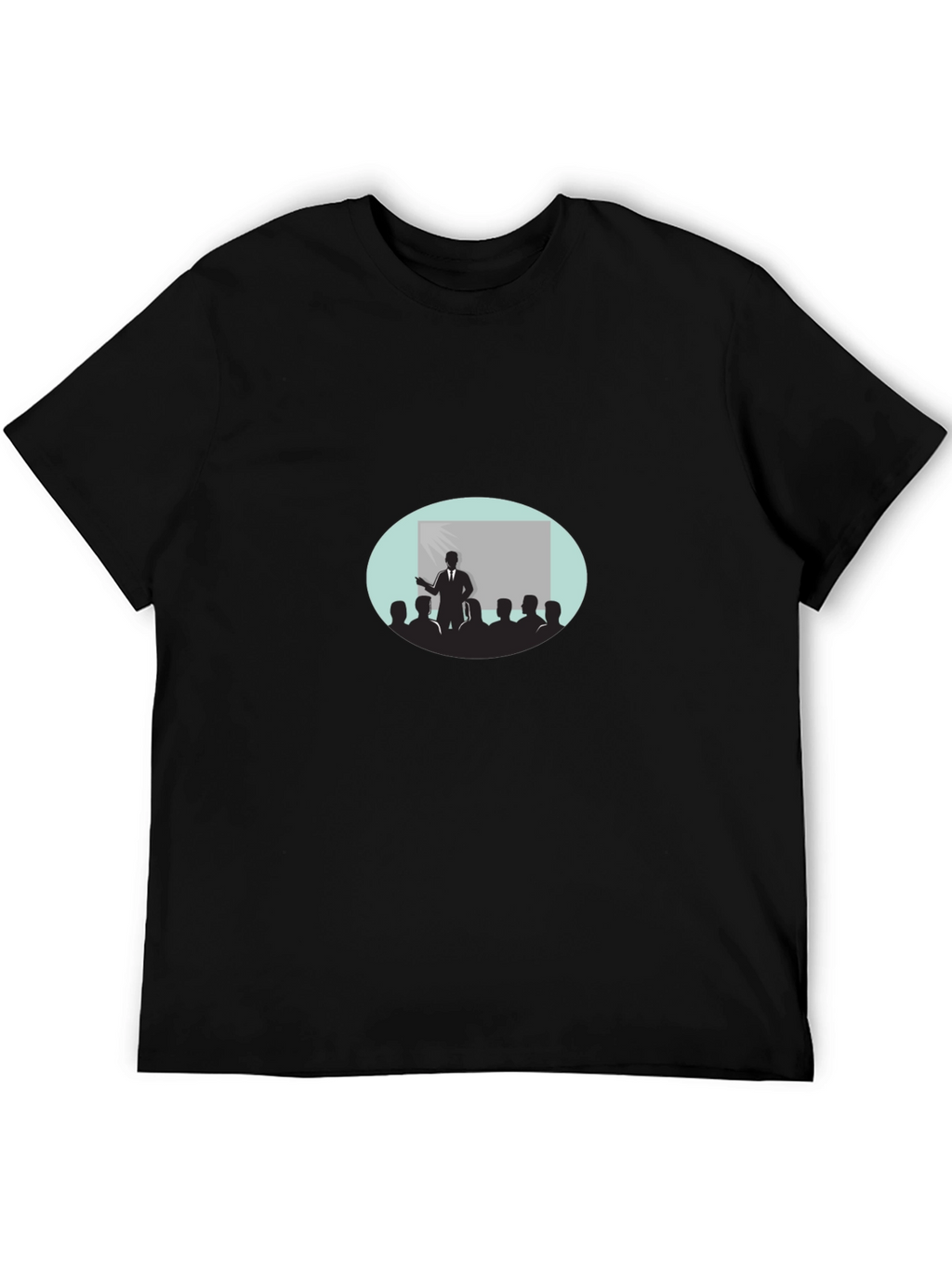 Black T-Shirt with Presentation Graphic