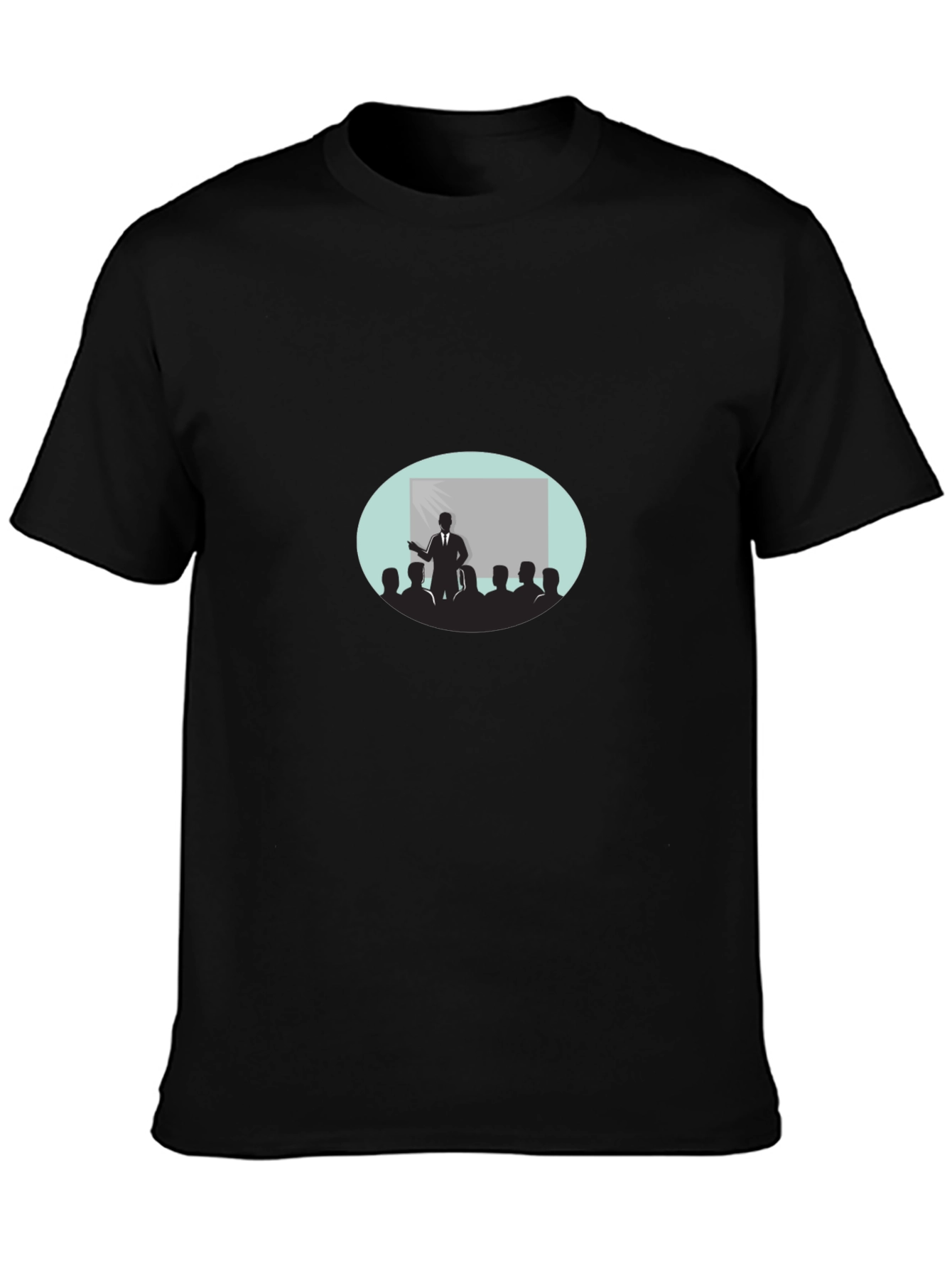 Black T-Shirt with Presentation Graphic