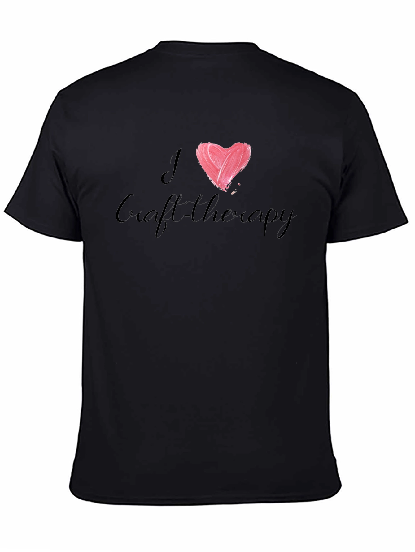 I Heart Craft Therapy Tee - Black Cotton Casual T-Shirt