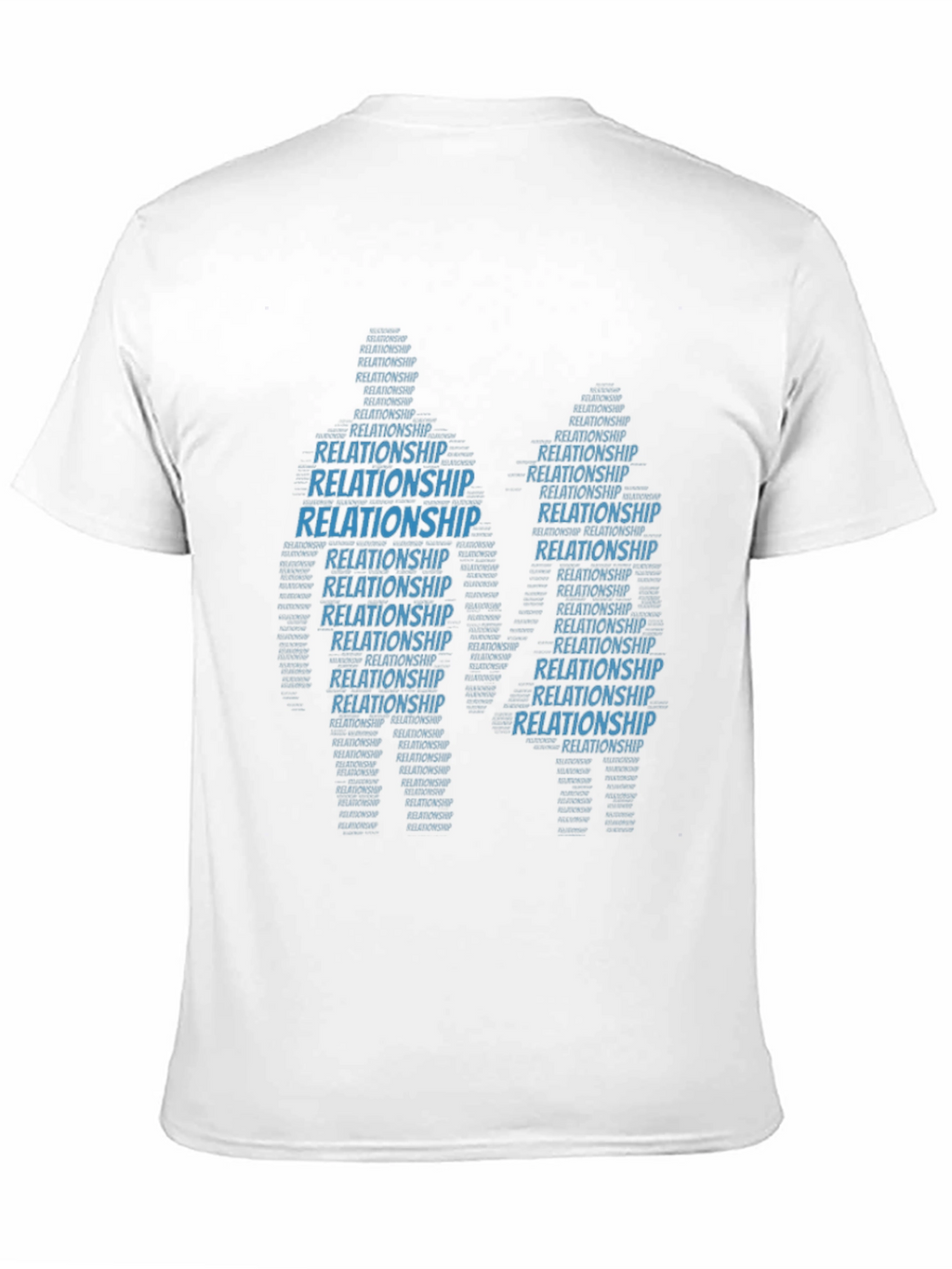 Relationship Word Art T-Shirt Black Crew Neck