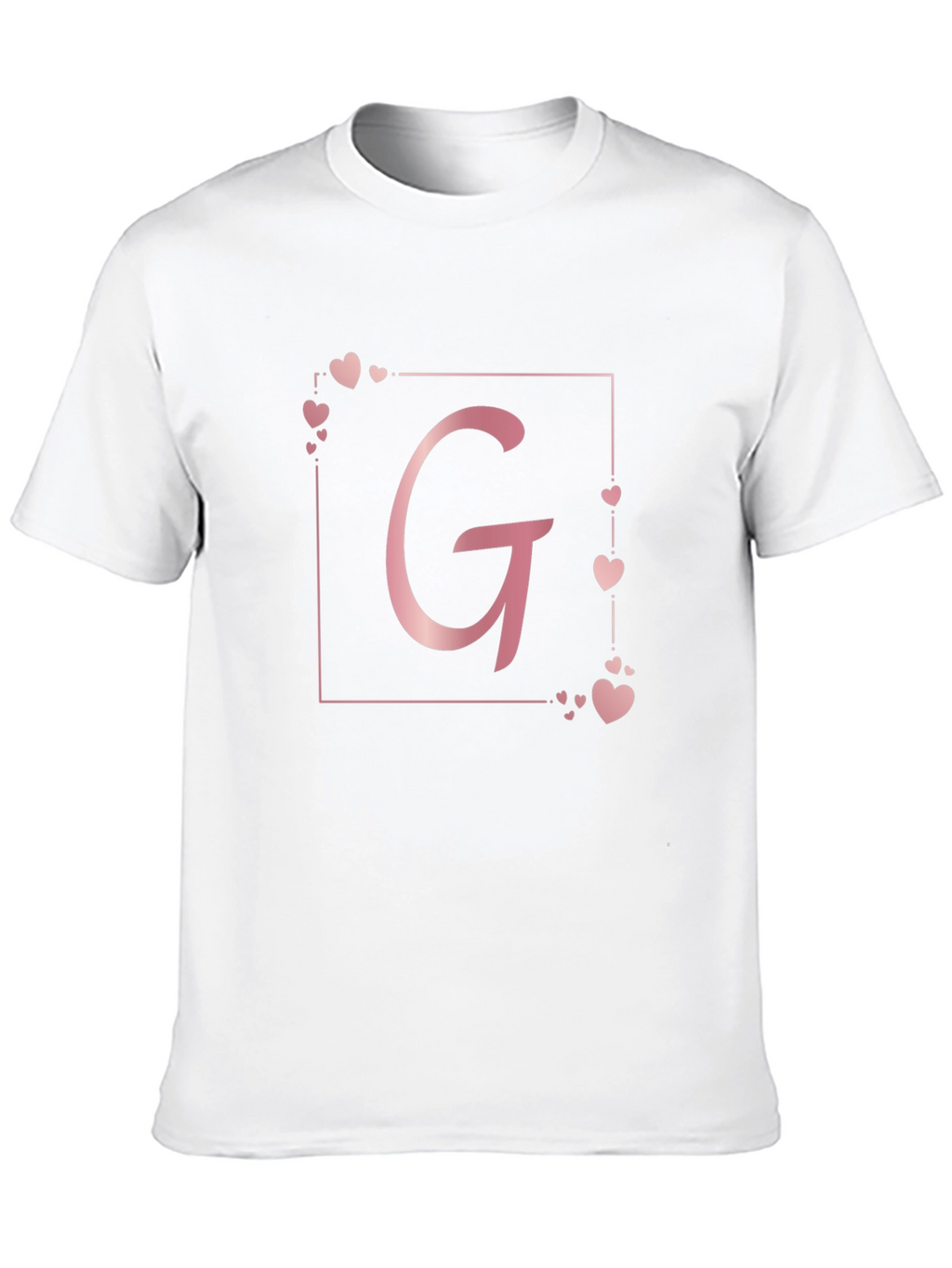 Elegant Letter G Heart Tee