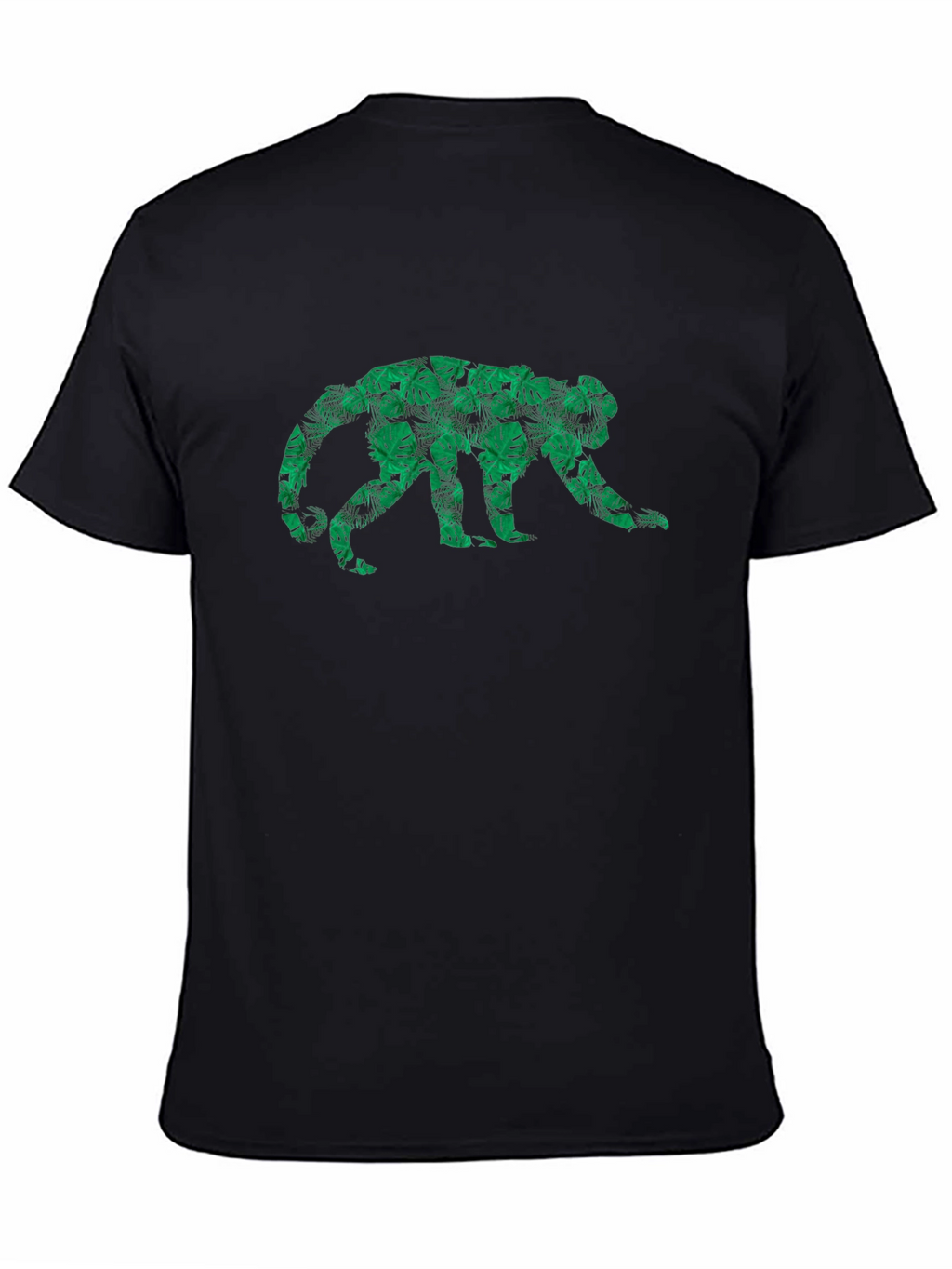 Jungle Monkey Graphic Tee - Tropical Leaf Design